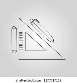 Ruler icon vector