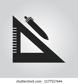 Ruler icon vector