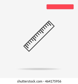 Ruler icon. Vector concept illustration for design.