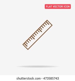 Ruler icon. Vector concept illustration for design.