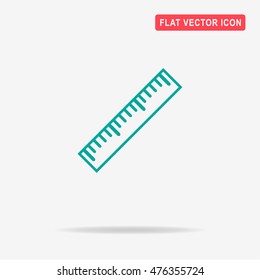Ruler icon. Vector concept illustration for design.