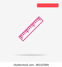 Ruler icon. Vector concept illustration for design.