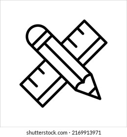 ruler icon vector design template simple and clean