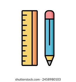 ruler icon vector design template simple and clean
