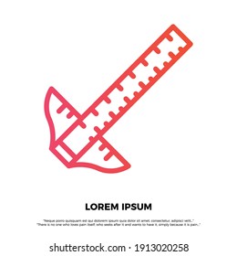 Ruler icon vector. Eps10 vector illustration.