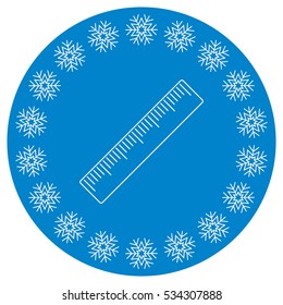 Ruler Icon Vector flat design style