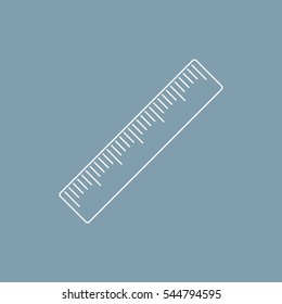 Ruler Icon Vector flat design style