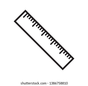 Ruler icon vector flat style 