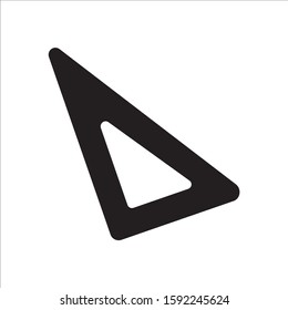 Ruler icon vector flat style black color