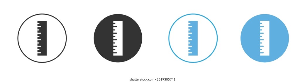 Conjunto gráfico de Vector de icono de Regla