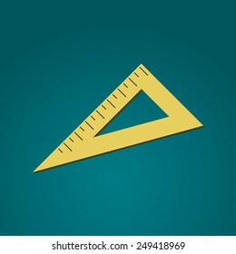 Ruler icon. Vector illustration.