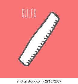 Ruler Icon ,vector illustration