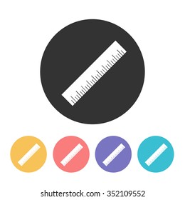 ruler icon, vector illustration