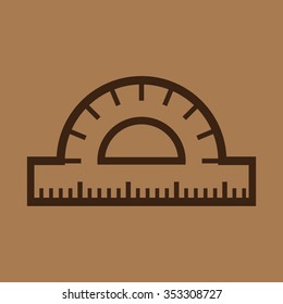 Ruler icon . Vector illustration
