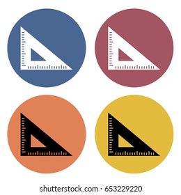 Ruler icon. Vector illustration.
