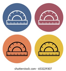Ruler icon. Vector illustration.
