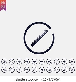 ruler icon vector illustration .arrow icons set