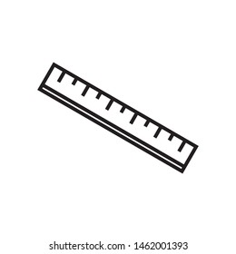 Ruler icon vector. Ruler illustration for design. Flat design style on white background.