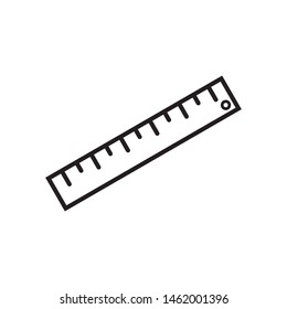 Ruler icon vector. Ruler illustration for design. Flat design style on white background.