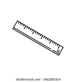 Ruler icon vector. Ruler illustration for design. Flat design style on white background.