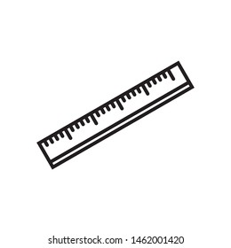 Ruler icon vector. Ruler illustration for design. Flat design style on white background.