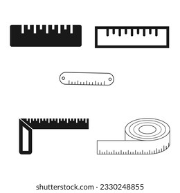 diseño de ilustración vectorial de icono de regla