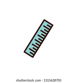 Ruler Icon Vector Illustration in Flat Style for Any Purpose