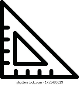 ruler icon vector illustration flat