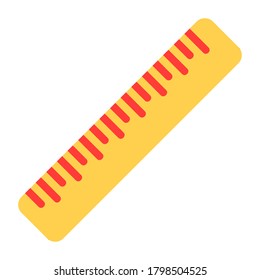 Ruler icon vector illustration in flat style for any projects, use for website mobile app presentation