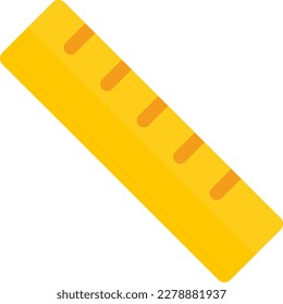 Ruler icon. Vector illustration of a ruler. Geometry and school supplies.