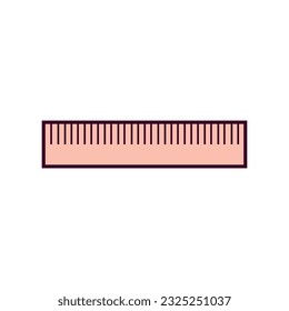 Ilustración del vector de iconos de la regla. Icono de color lineal de regla