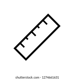 Ruler Icon Vector Illustration Logo Template.