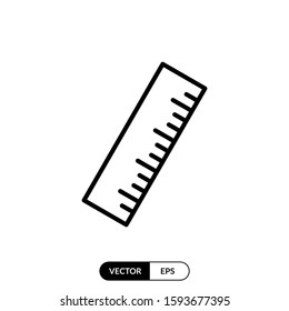 Ruler icon vector illustration logo template for many purpose. Isolated on white background.