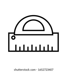 Ruler icon vector illustration logo for many purpose. Isolated on white background. – Vector