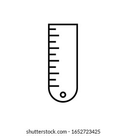 Logo de ilustración vectorial de icono de regla para muchos fines. Aislado sobre fondo blanco. - Vector