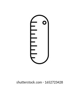 Ruler icon vector illustration logo for many purpose. Isolated on white background. – Vector