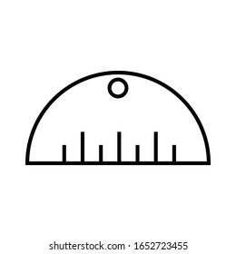 Ruler icon vector illustration logo for many purpose. Isolated on white background. – Vector