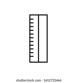 Ruler icon vector illustration logo for many purpose. Isolated on white background. – Vector