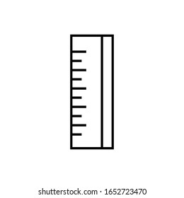Ruler icon vector illustration logo for many purpose. Isolated on white background. – Vector