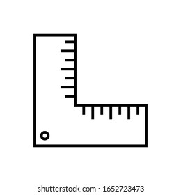 Logo de ilustración vectorial de icono de regla para muchos fines. Aislado sobre fondo blanco. - Vector