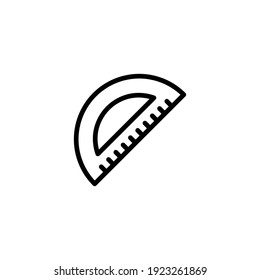 Plantilla de logotipo de ilustración vectorial de icono de regla para muchos fines. Aislado sobre fondo blanco.