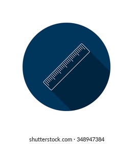 ruler icon, vector illustration. Modern design. Flat design style