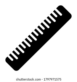 Ruler icon vector illustration in solid style for any projects, use for website mobile app presentation