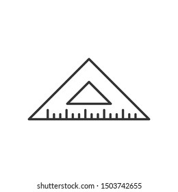 Ruler Icon Vector Illustration. Straightedge Icon Vector.