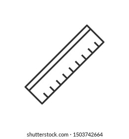 Ruler Icon Vector Illustration. Straightedge Icon Vector.