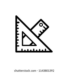 Ruler icon. Vector illustration trendy.