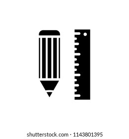 Ruler icon. Vector illustration trendy.