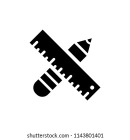Ruler icon. Vector illustration trendy.