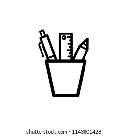 Ruler icon. Vector illustration trendy.