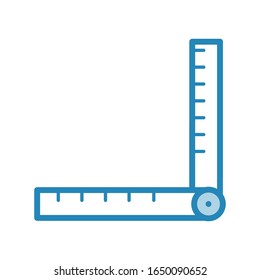 Plantilla de diseño de ilustración vectorial de icono de regla 